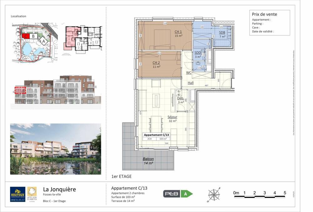 Appartement à vendre à Fosses-la-Ville 5070 316000.00€ 2 chambres 99.00m² - annonce 9664