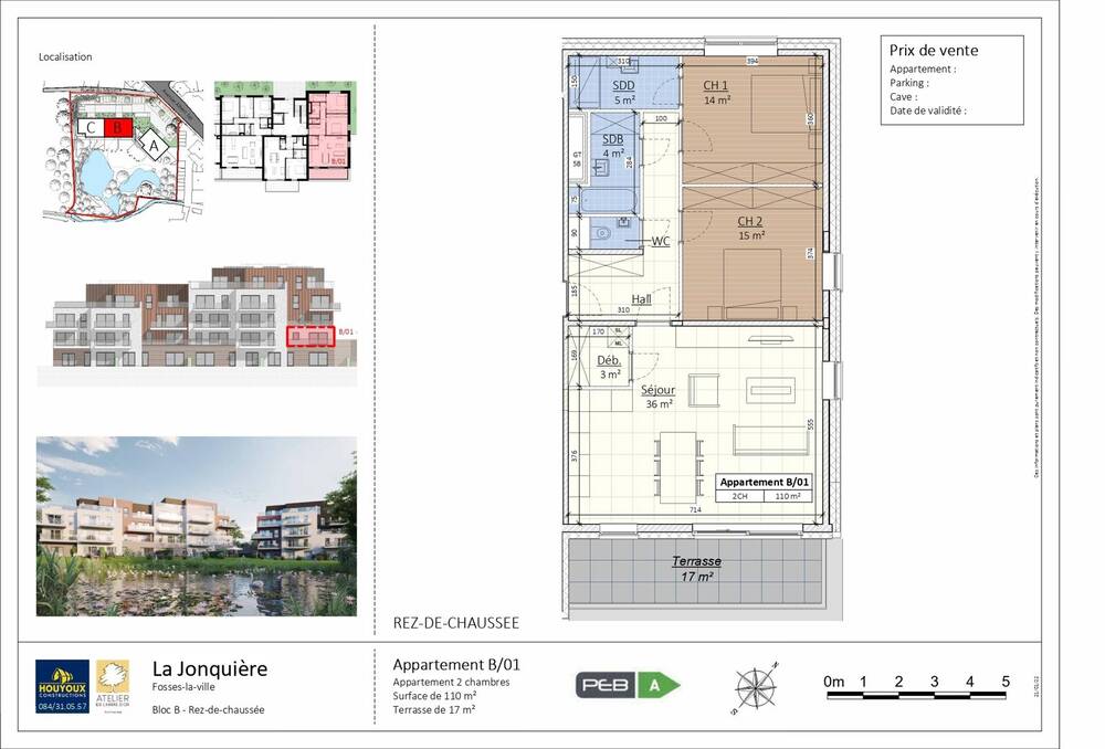 Appartement à vendre à Fosses-la-Ville 5070 327500.00€ 2 chambres 110.00m² - annonce 9183