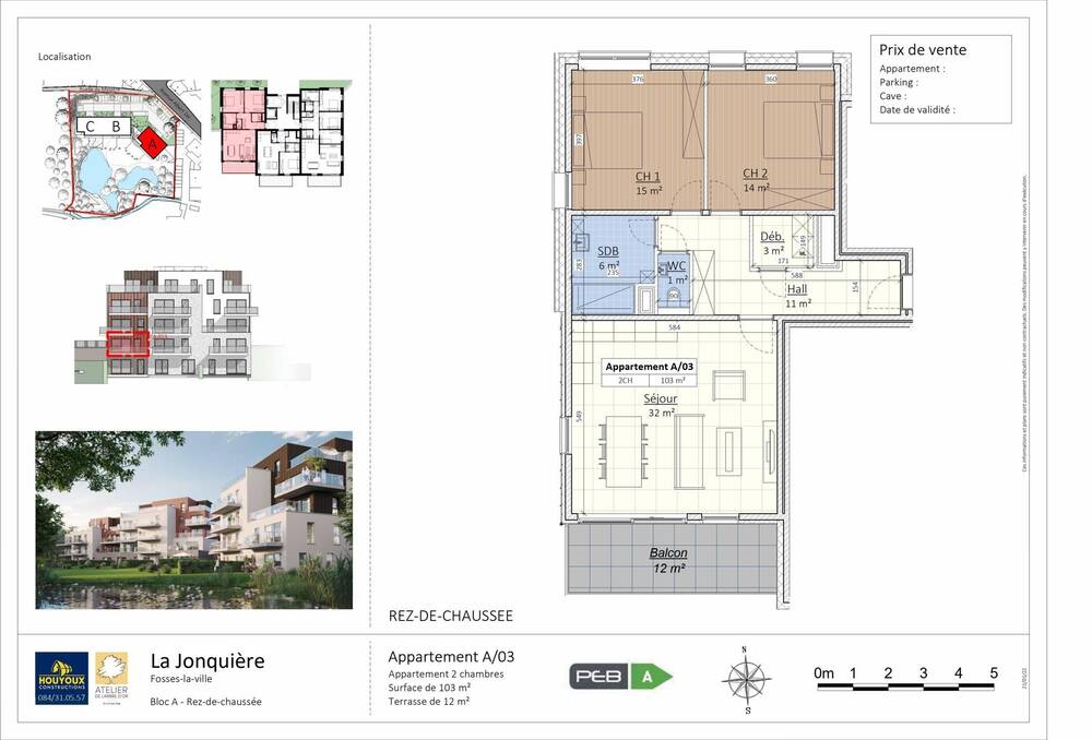 Appartement à vendre à Fosses-la-Ville 5070 319000.00€ 2 chambres 99.00m² - annonce 9184