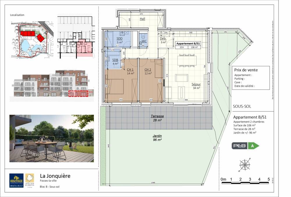 Appartement à vendre à Fosses-la-Ville 5070 327500.00€ 2 chambres 106.00m² - annonce 9127