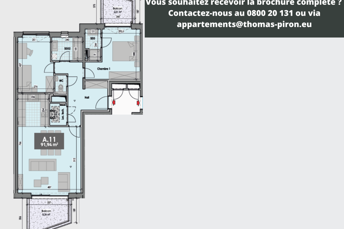 Appartement à vendre à Gembloux 5030 320455.00€ 2 chambres 92.00m² - annonce 1267331