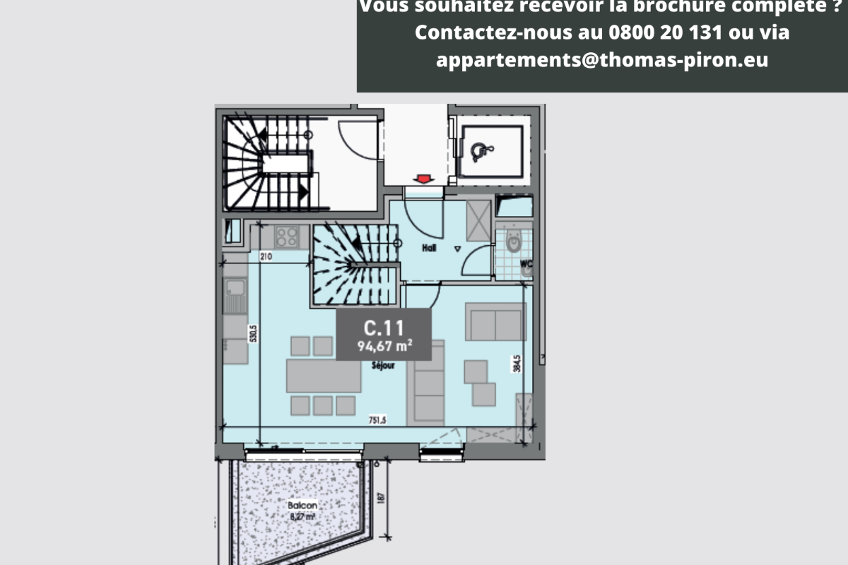 Appartement à vendre à Gembloux 5030 285455.00€ 2 chambres 95.00m² - annonce 1267524