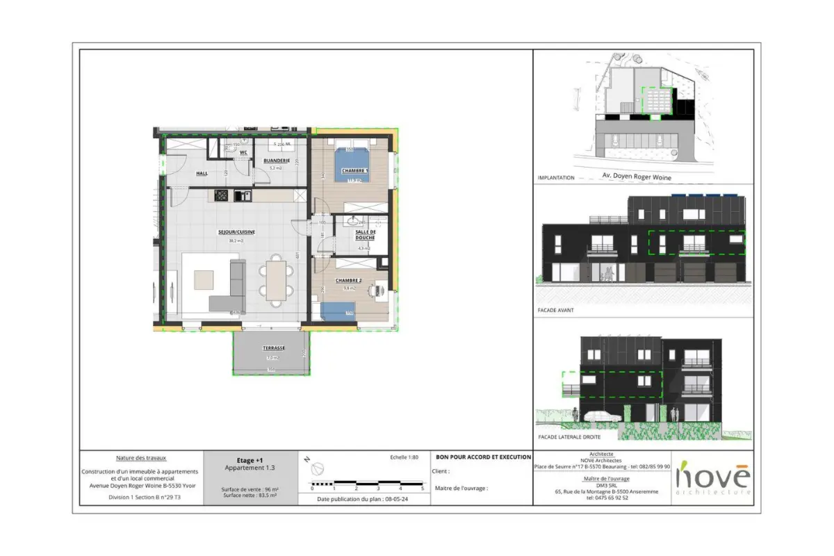 Appartement à vendre à Yvoir 5530 300000.00€ 2 chambres 95.92m² - annonce 221909