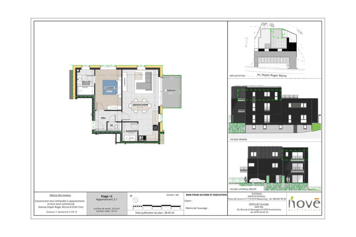 Appartement à vendre à Yvoir 5530 220000.00€ 1 chambres 63.30m² - annonce 222045