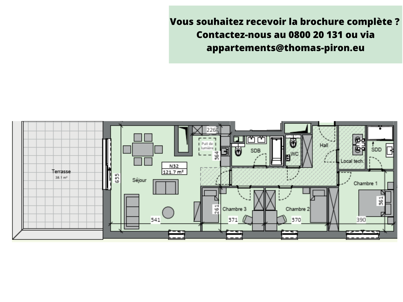 Appartement à vendre à Sambreville 5060 425000.00€ 3 chambres 121.70m² - annonce 365464