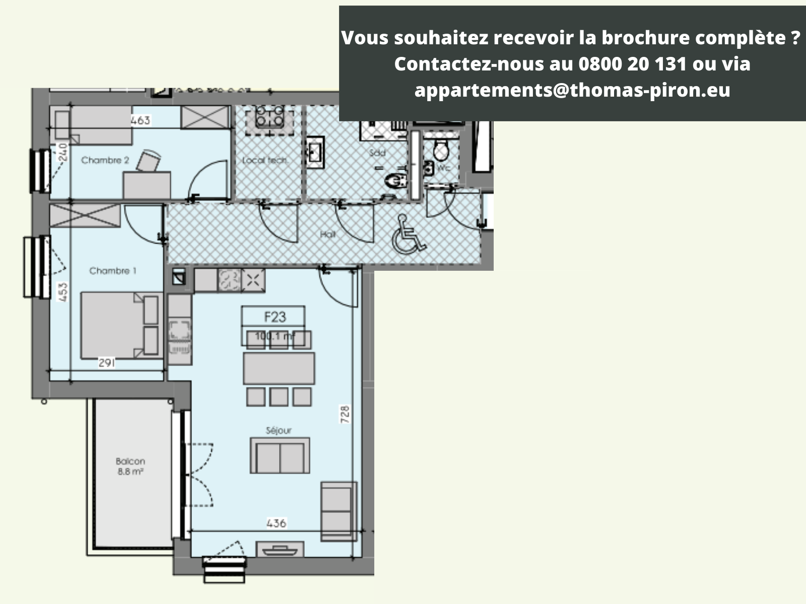 Appartement à vendre à Ciney 5590 375000.00€ 2 chambres 100.10m² - annonce 366509