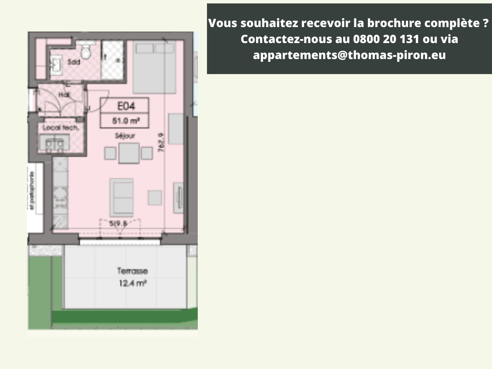 Studio à vendre à Ciney 5590 189000.00€ chambres 51.00m² - annonce 366096