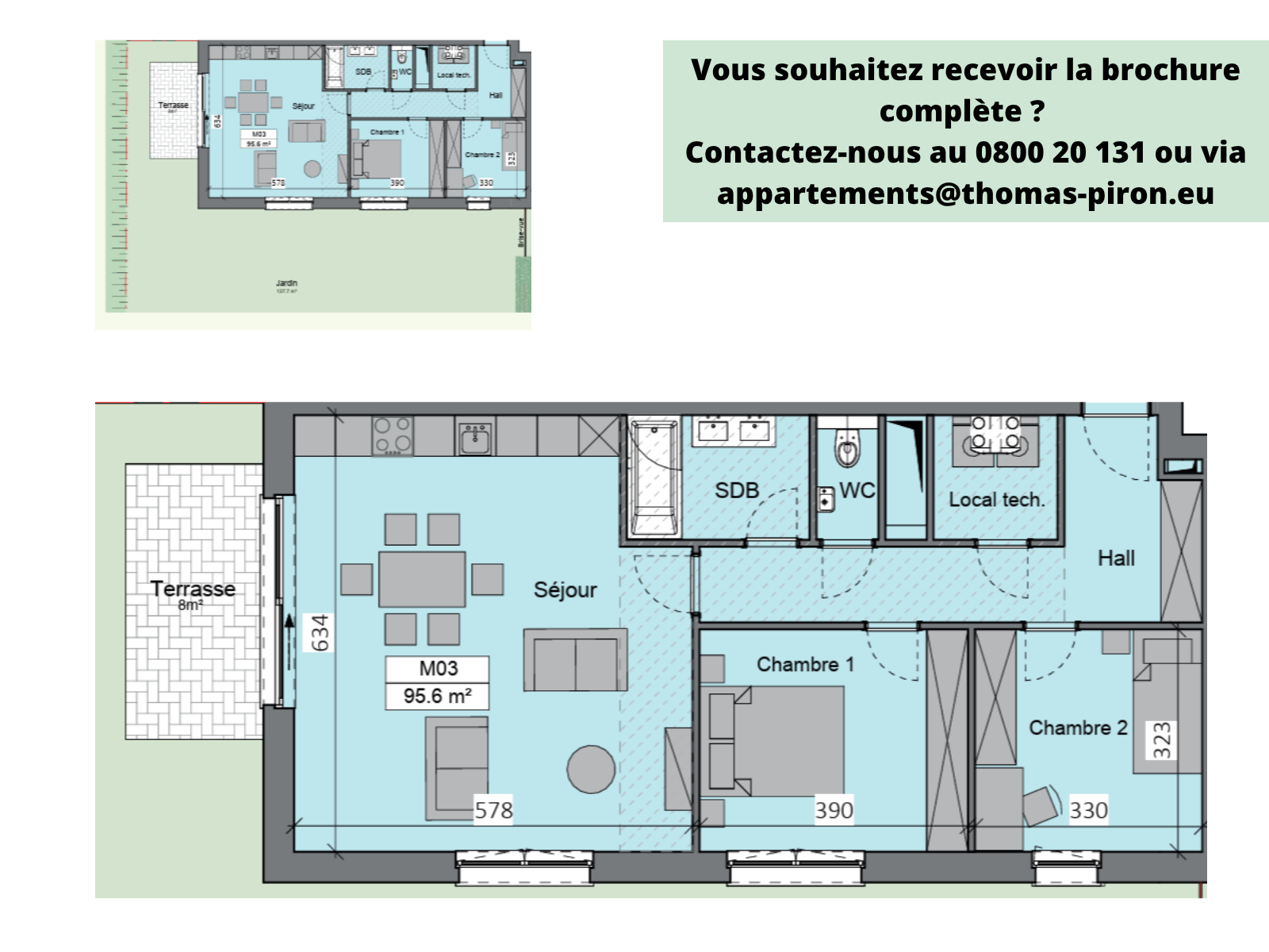 Appartement à vendre à Sambreville 5060 350000.00€ 2 chambres 95.60m² - annonce 365607