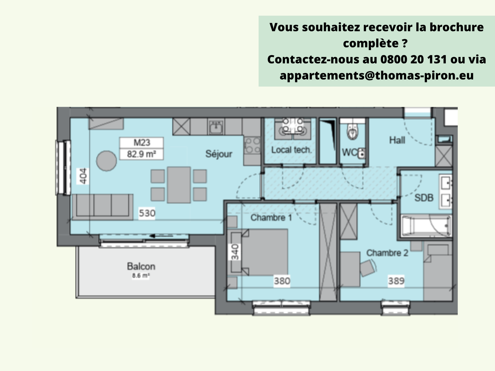 Appartement à vendre à Sambreville 5060 310000.00€ 2 chambres 82.90m² - annonce 365614