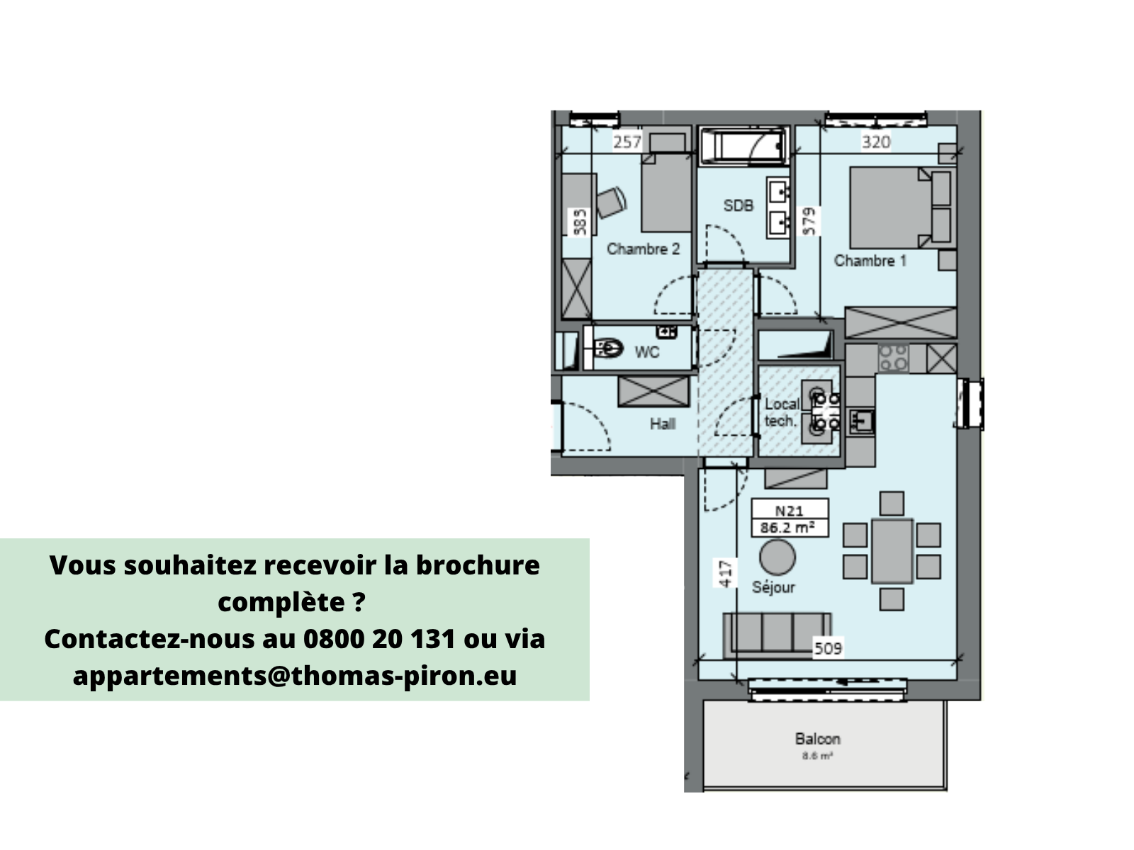 Appartement à vendre à Sambreville 5060 290000.00€ 2 chambres 86.20m² - annonce 365660
