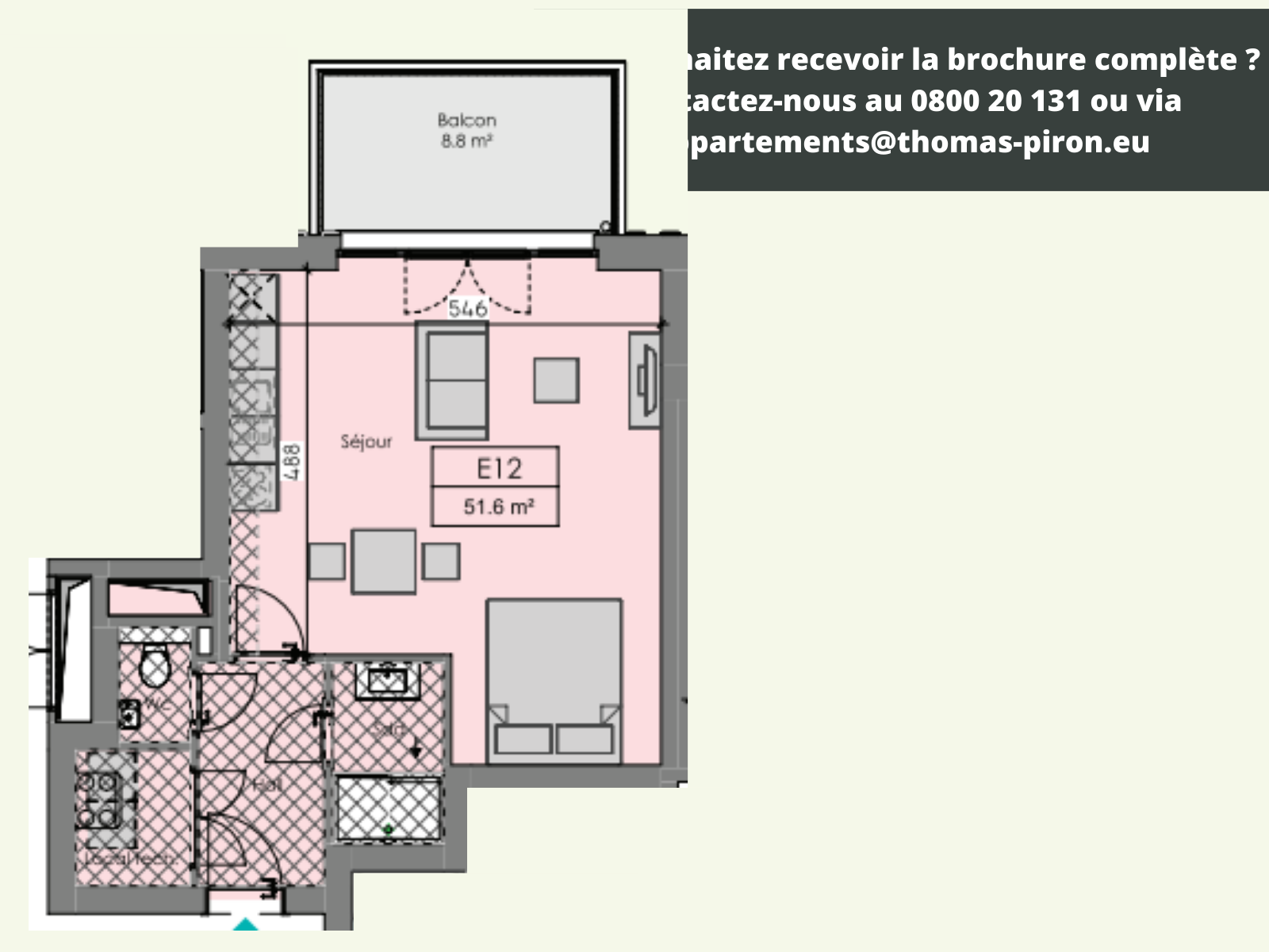 Studio à vendre à Ciney 5590 203000.00€ chambres 51.60m² - annonce 366248