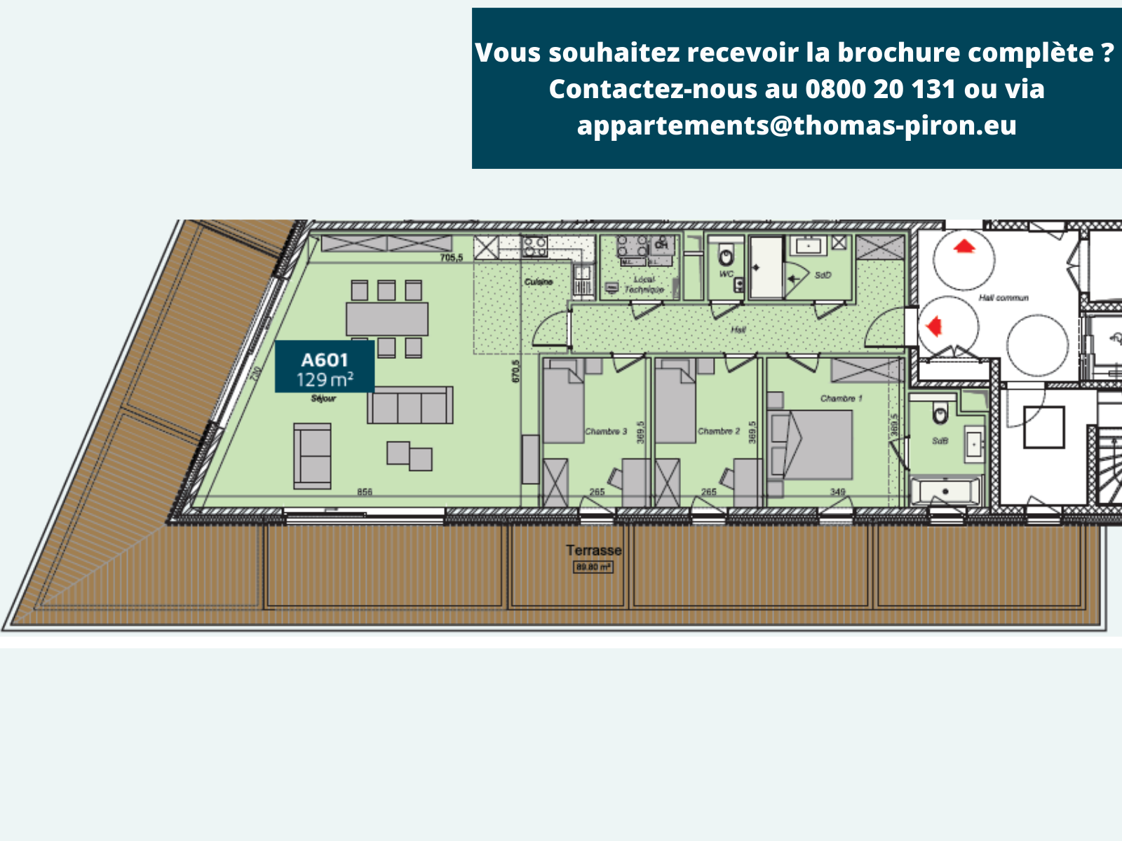Penthouse à vendre à Namur 5000 595634.00€ 3 chambres 129.00m² - annonce 365722