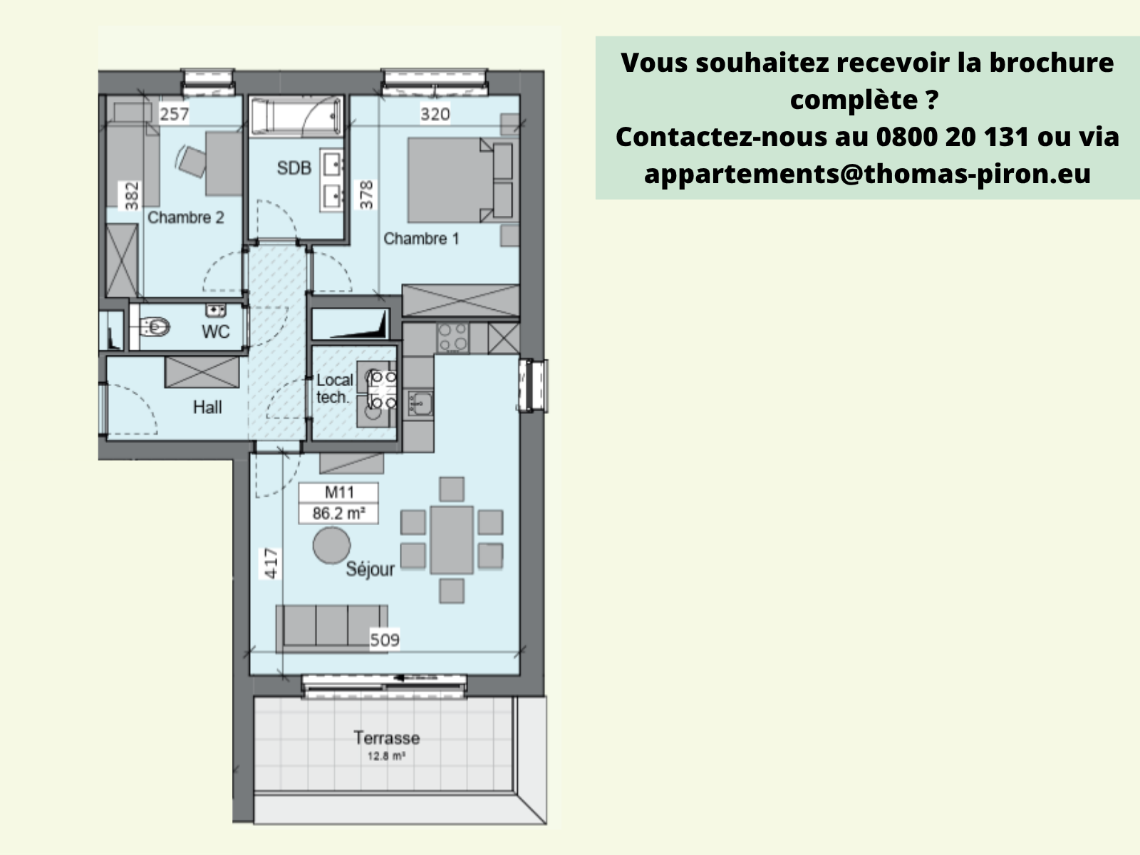 Appartement à vendre à Sambreville 5060 280000.00€ 2 chambres 86.20m² - annonce 365606