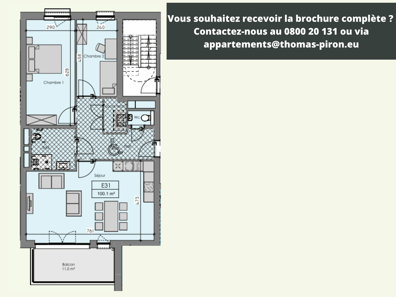 Appartement à vendre à Ciney 5590 370000.00€ 2 chambres 100.10m² - annonce 366247