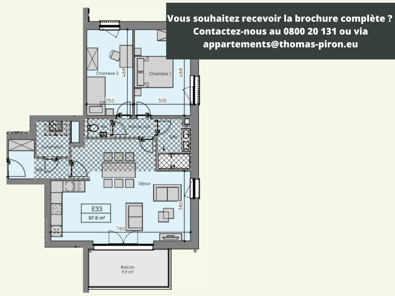 Appartement à vendre à Ciney 5590 360000.00€ 2 chambres 97.60m² - annonce 366328