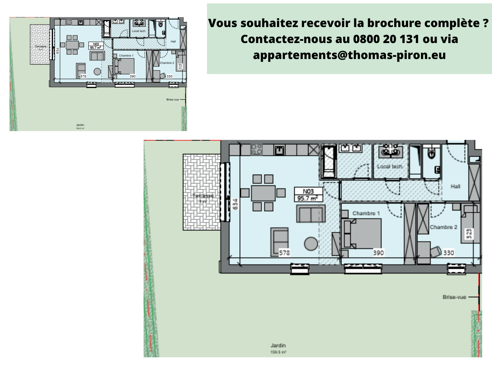 Appartement à vendre à Sambreville 5060 325000.00€ 2 chambres 95.70m² - annonce 365662