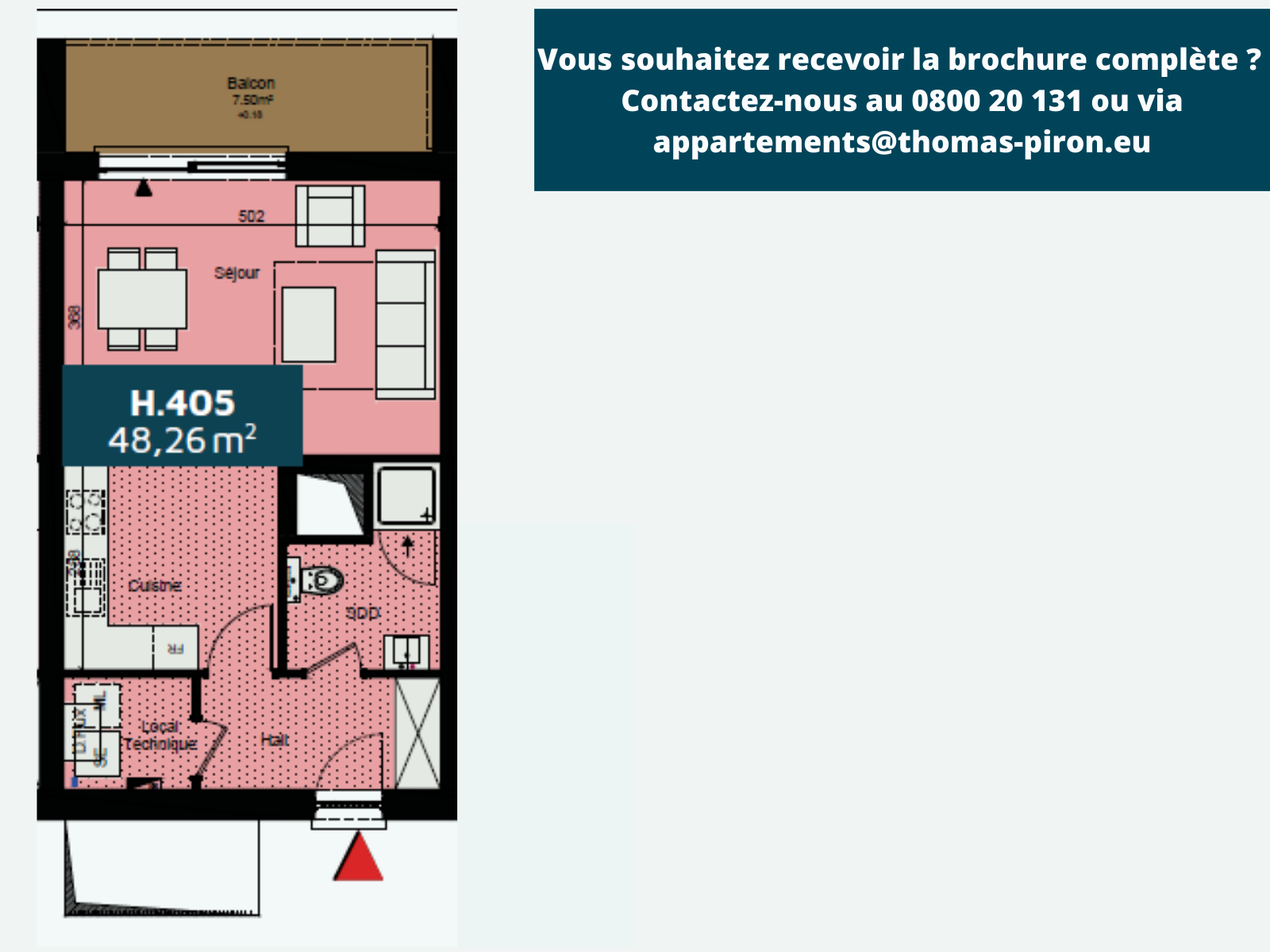 Studio à vendre à Namur 5000 0.00€ chambres 48.26m² - annonce 365811