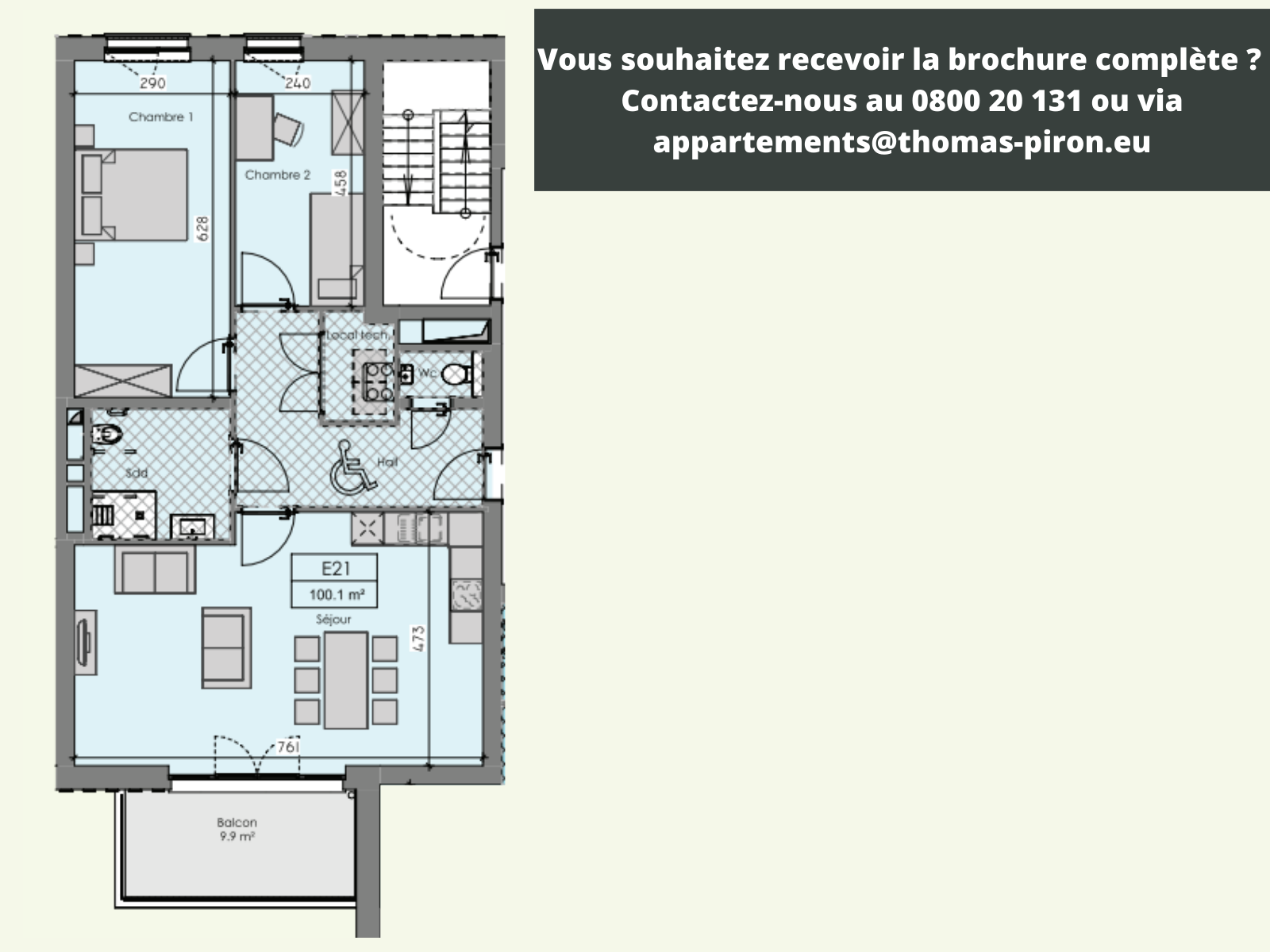 Appartement à vendre à Ciney 5590 350000.00€ 2 chambres 100.10m² - annonce 366018