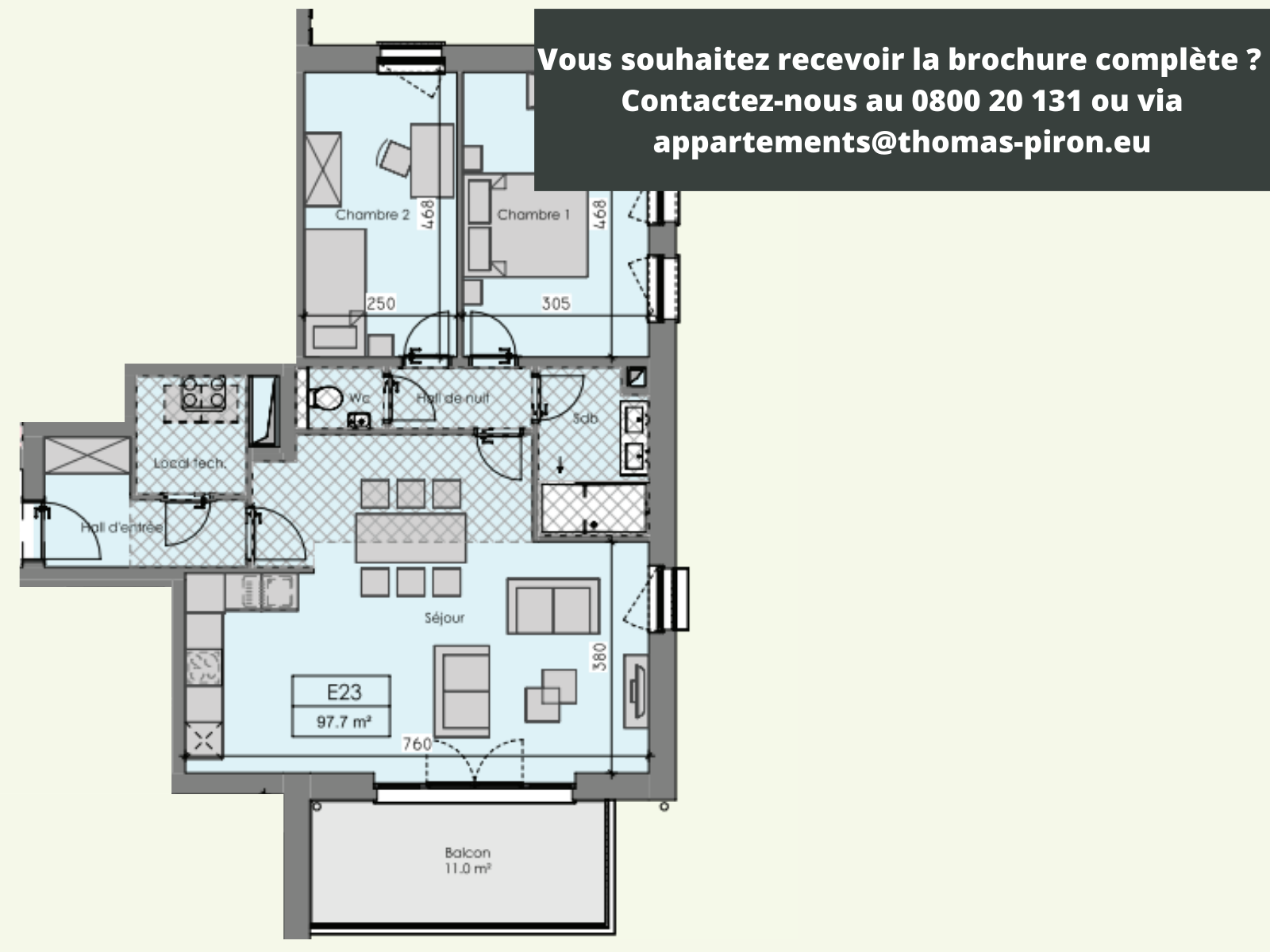 Appartement à vendre à Ciney 5590 340000.00€ 2 chambres 97.70m² - annonce 366017