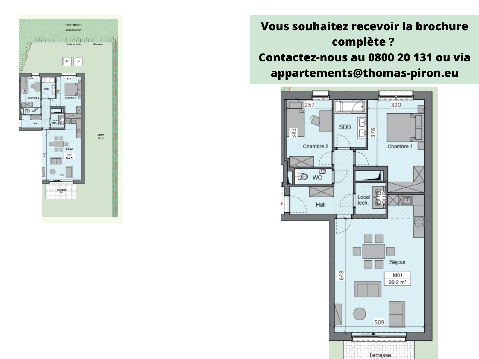 Appartement à vendre à Sambreville 5060 335000.00€ 2 chambres 99.20m² - annonce 365609