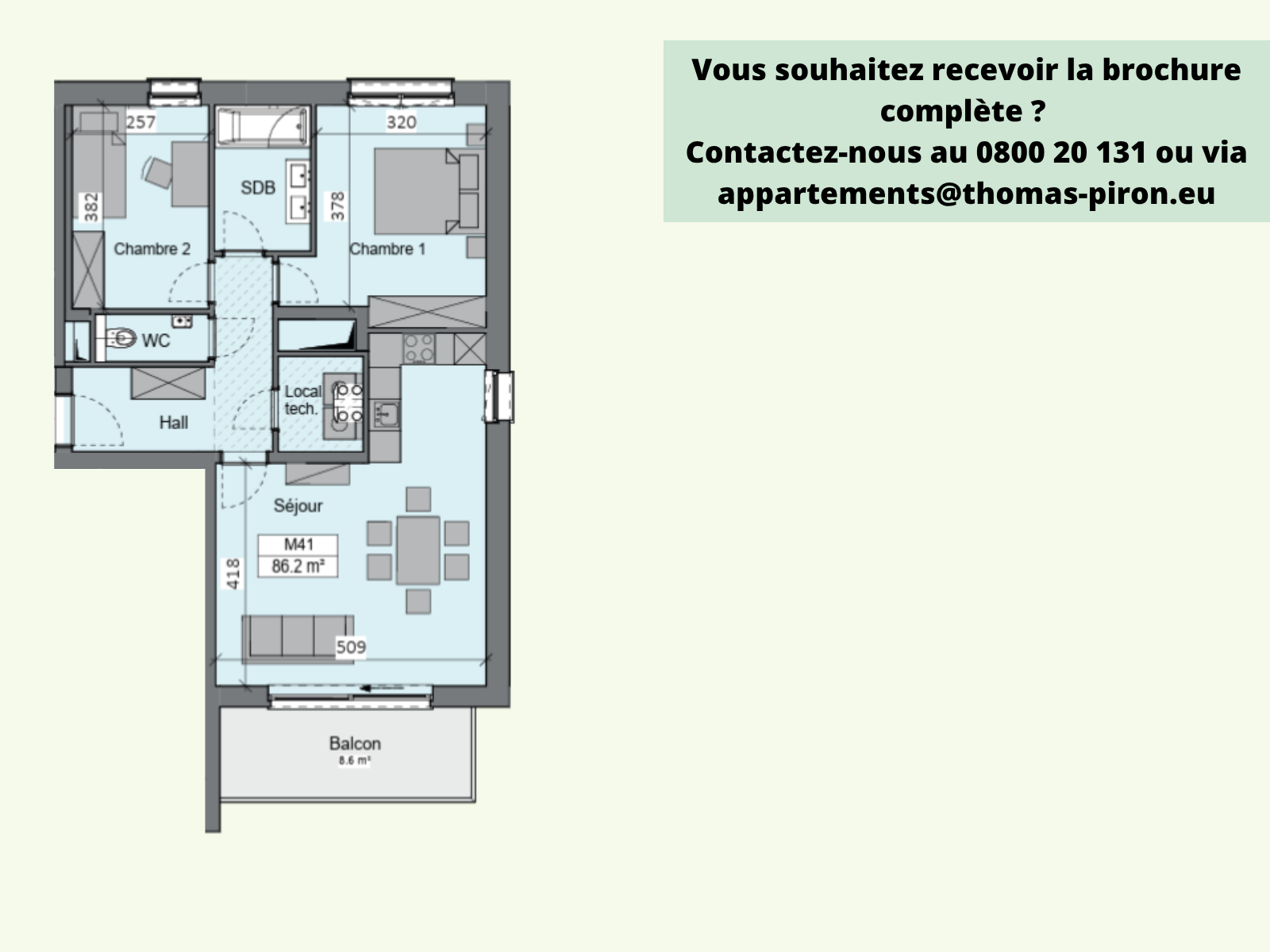 Appartement à vendre à Sambreville 5060 325000.00€ 2 chambres 86.20m² - annonce 365602