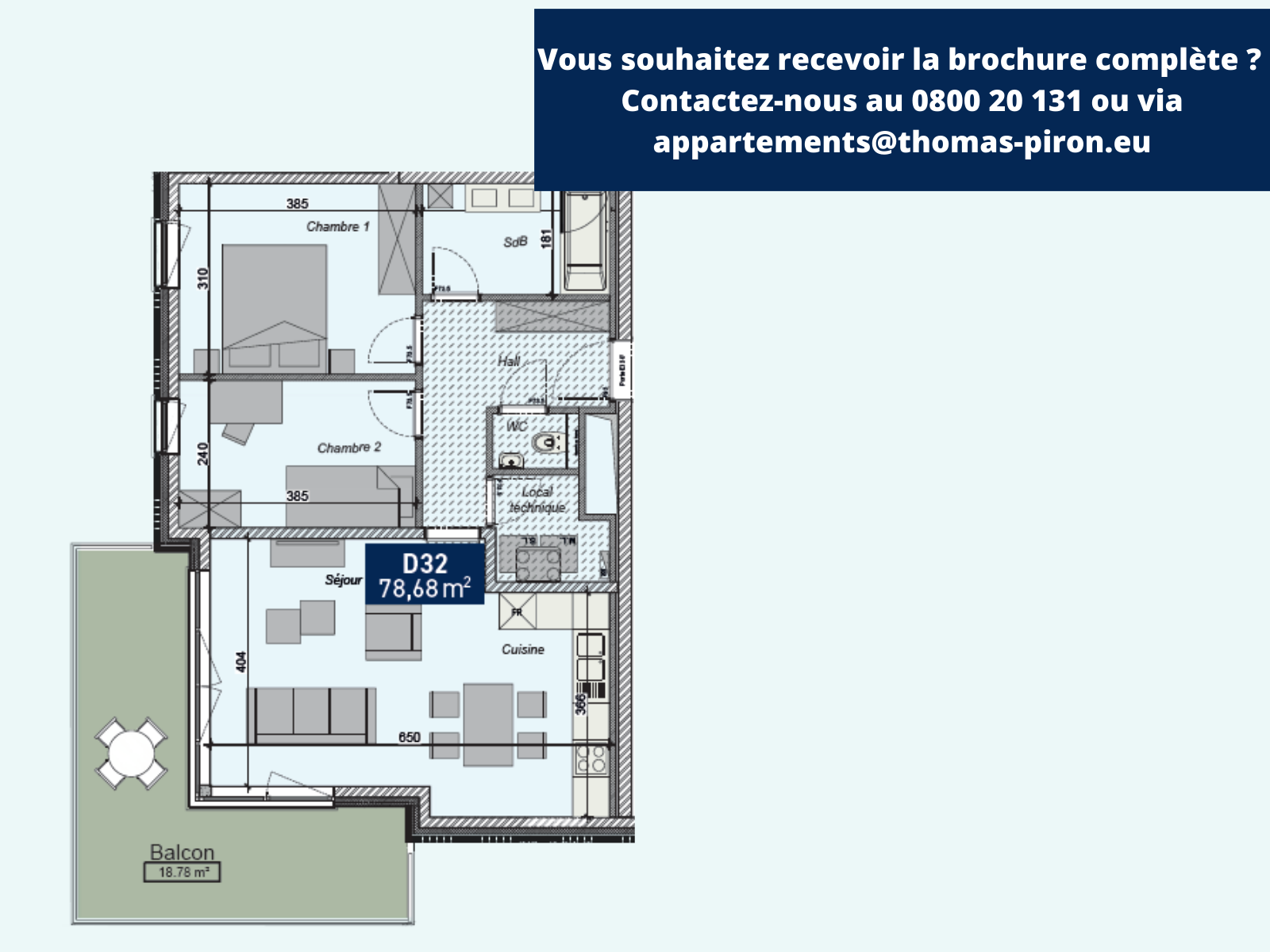 Appartement à vendre à Saint-Servais 5002 279000.00€ 2 chambres 78.70m² - annonce 366280
