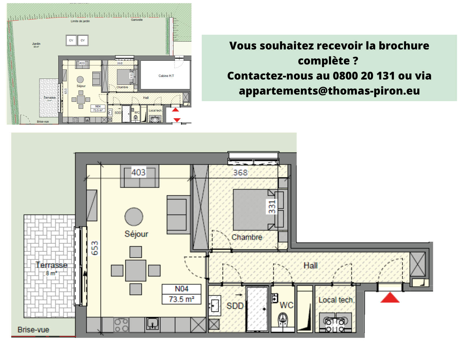 Appartement à vendre à Sambreville 5060 230000.00€ 1 chambres 73.50m² - annonce 365462