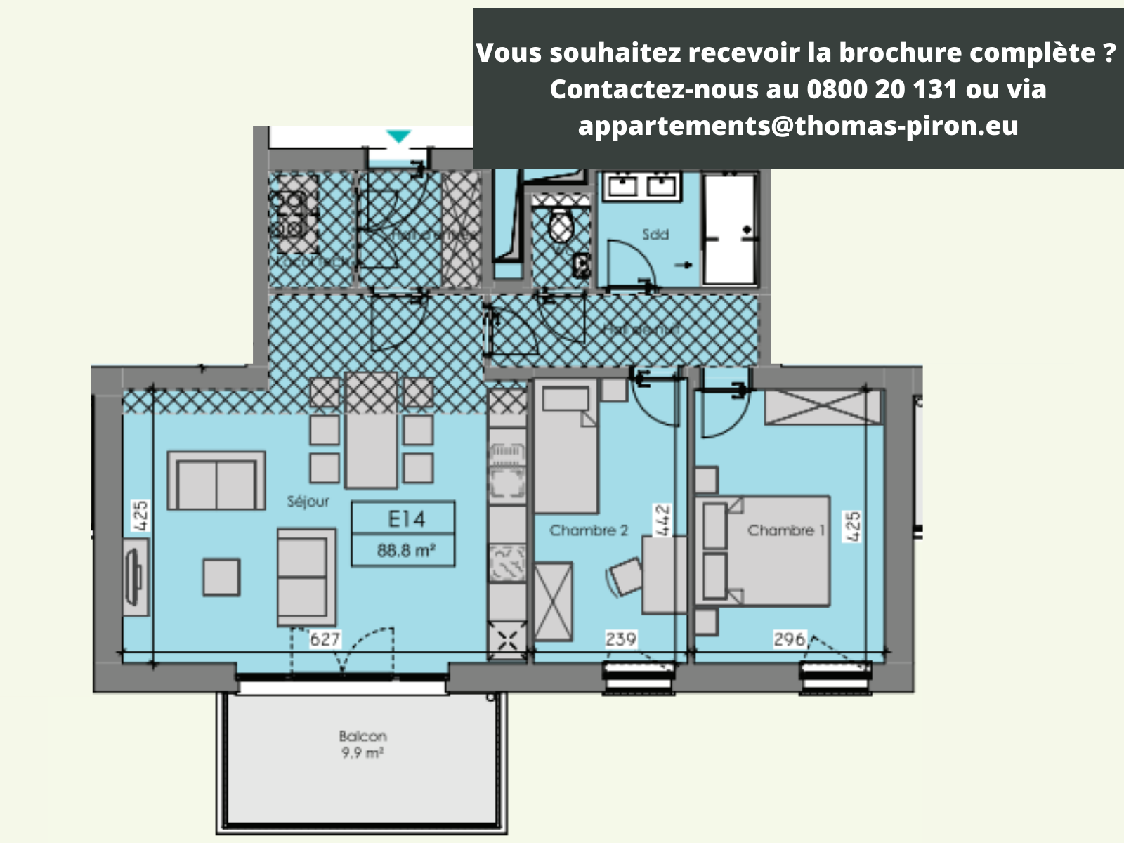Appartement à vendre à Ciney 5590 315000.00€ 2 chambres 88.80m² - annonce 366471