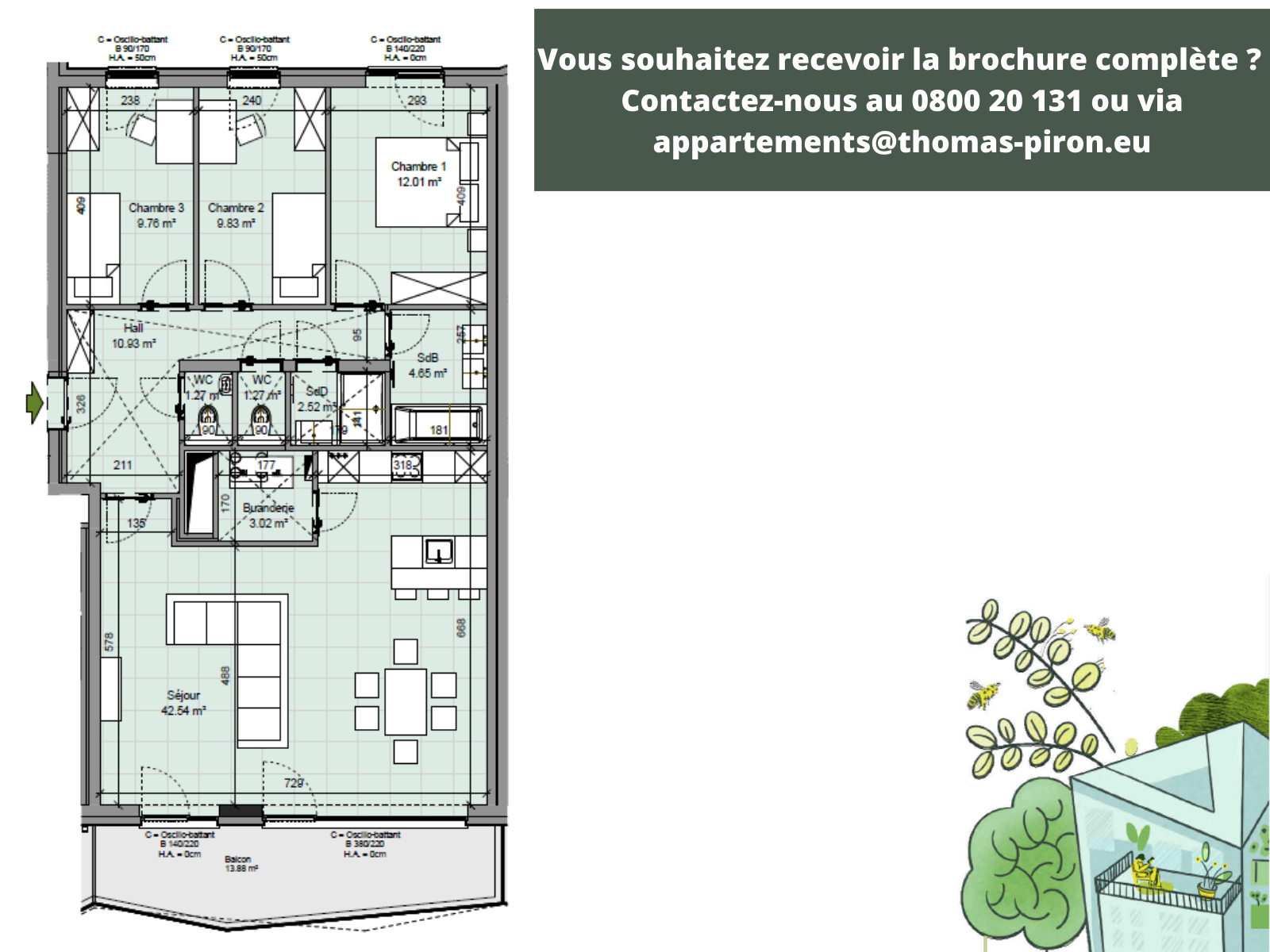 Appartement à vendre à Gembloux 5030 404000.00€ 3 chambres 114.00m² - annonce 408721