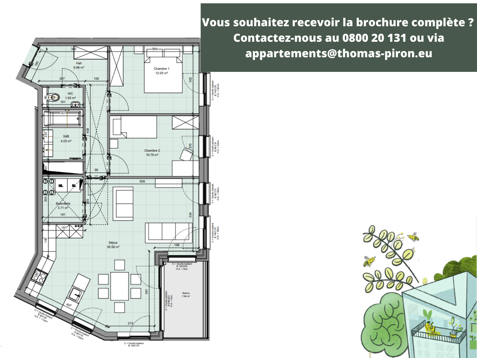 Appartement à vendre à Gembloux 5030 362000.00€ 2 chambres 94.00m² - annonce 408551