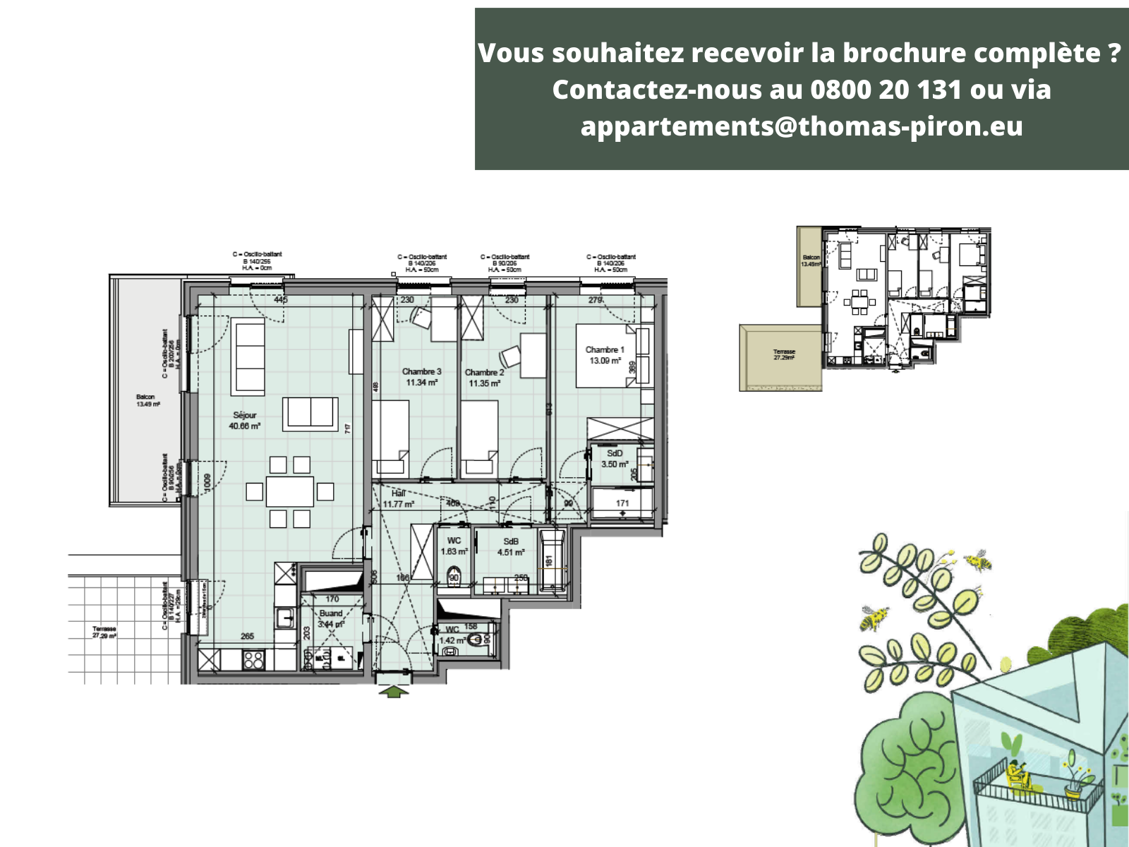 Appartement à vendre à Gembloux 5030 469000.00€ 3 chambres 124.00m² - annonce 408673