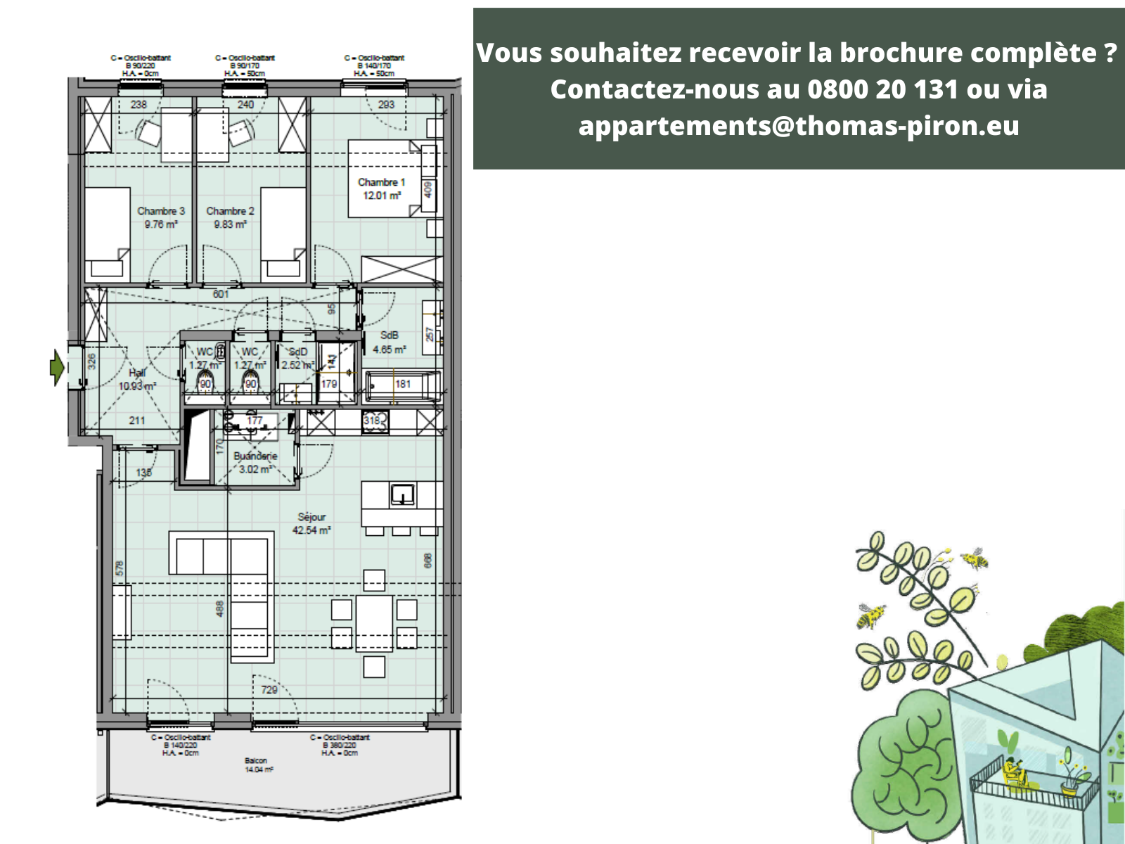 Appartement à vendre à Gembloux 5030 428000.00€ 3 chambres 114.00m² - annonce 408645