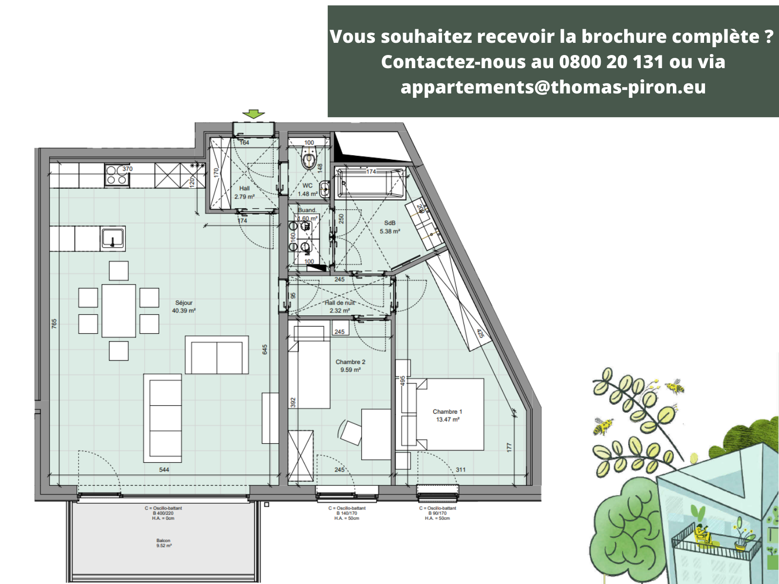 Appartement à vendre à Gembloux 5030 367000.00€ 2 chambres 90.00m² - annonce 408642