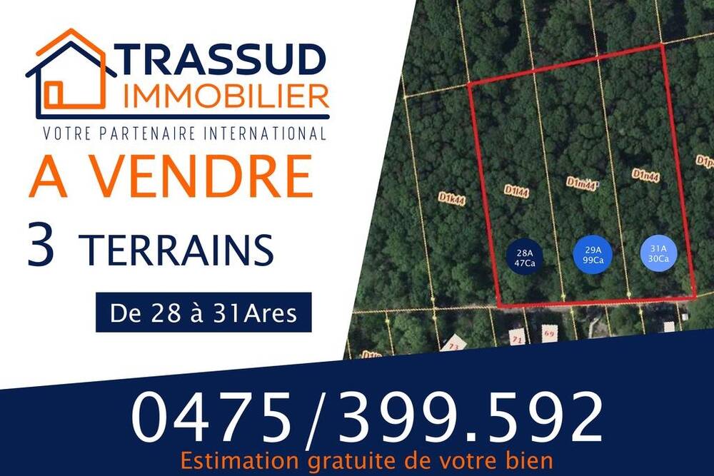 Terrain à vendre à Neuville 5600 59000.00€ chambres m² - annonce 418442