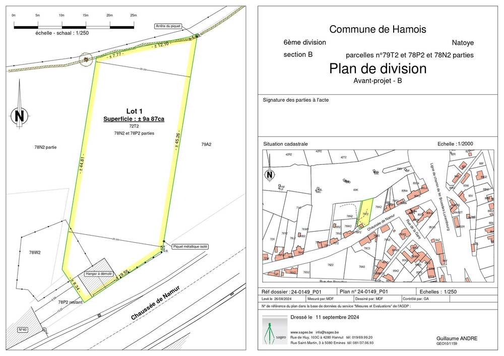Terrain à vendre à Natoye 5360 60000.00€ chambres m² - annonce 502757