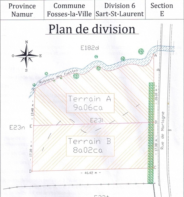 Terrain à bâtir à vendre à Sart-Saint-Laurent 5070 117000.00€ chambres m² - annonce 512414
