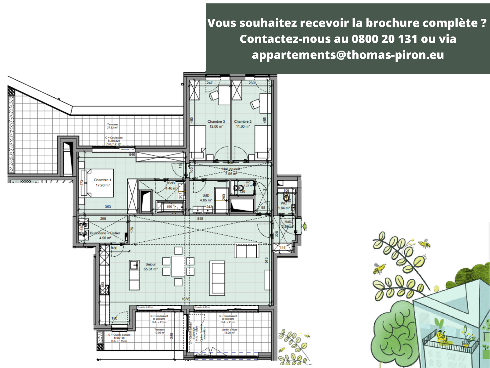 Appartement à vendre à Gembloux 5030 571000.00€ 3 chambres 148.00m² - annonce 555365