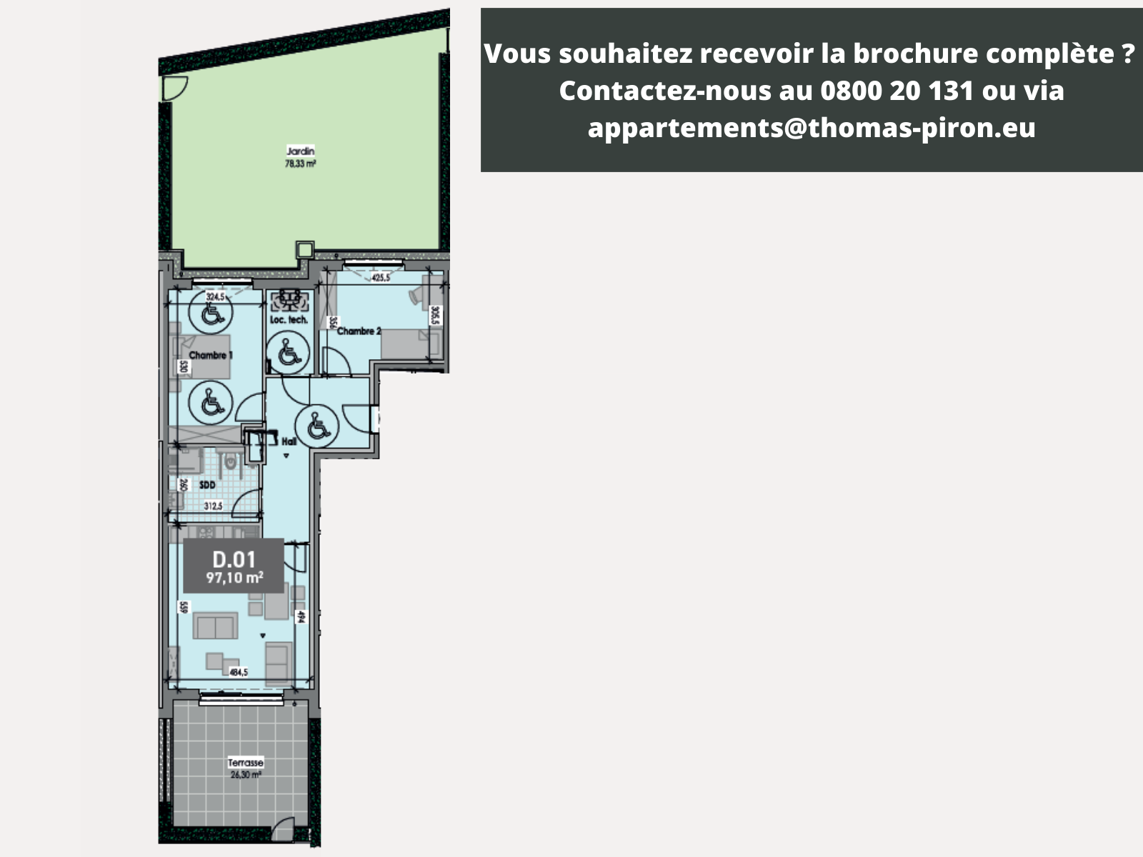Appartement à vendre à Gembloux 5030 276471.00€ 2 chambres 97.00m² - annonce 555410