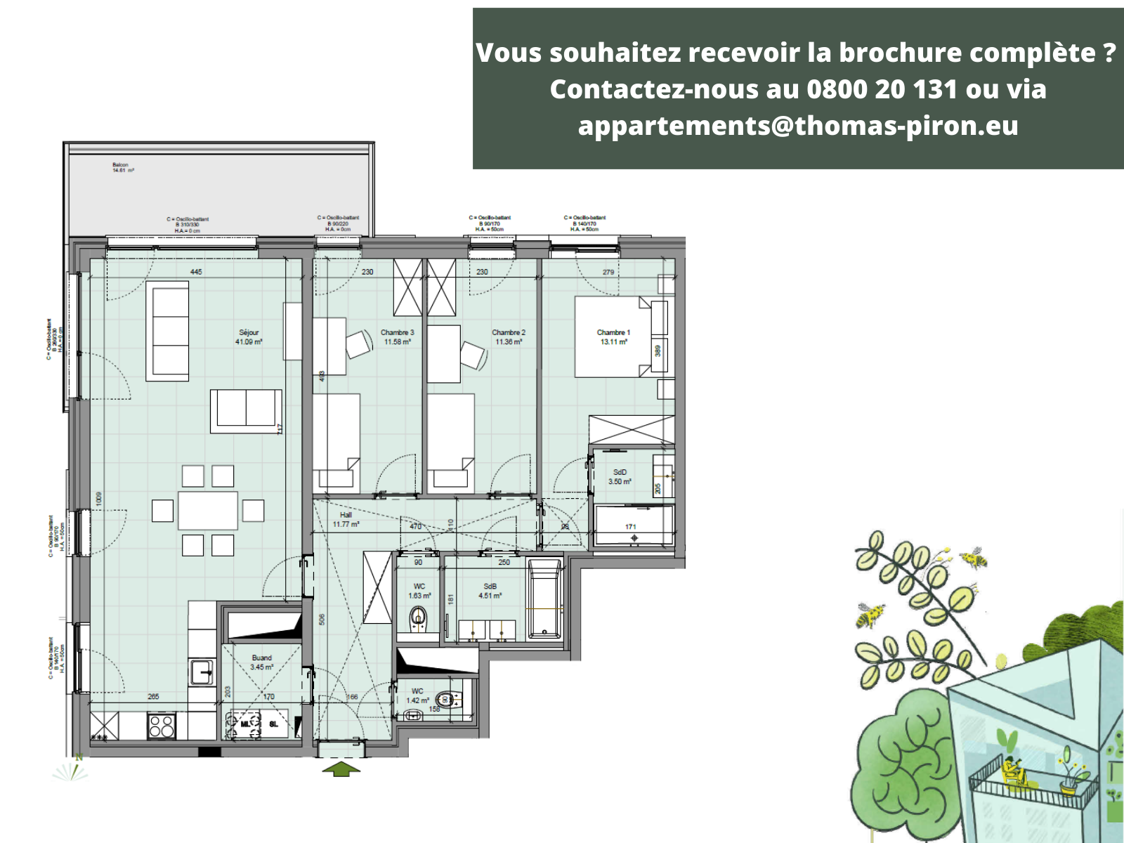 Appartement à vendre à Gembloux 5030 434000.00€ 2 chambres 98.00m² - annonce 555378