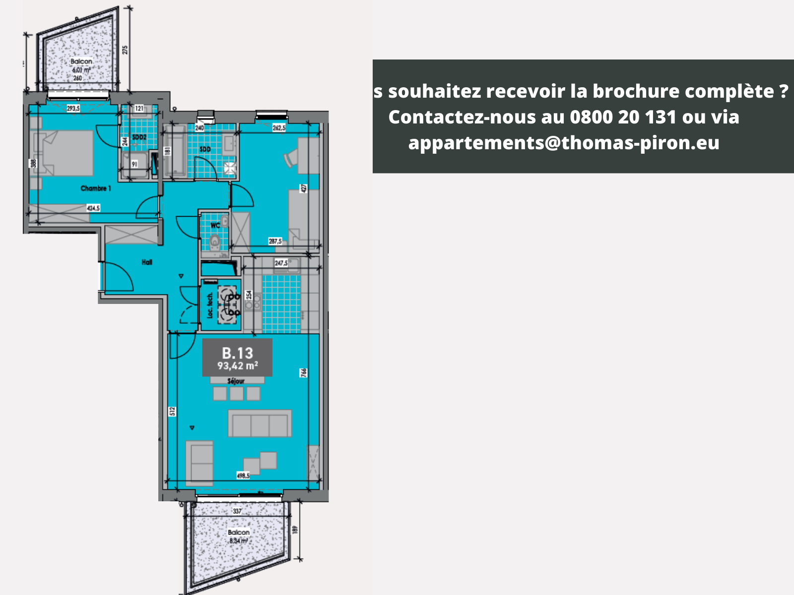 Appartement à vendre à Gembloux 5030 338000.00€ 2 chambres 93.00m² - annonce 555415