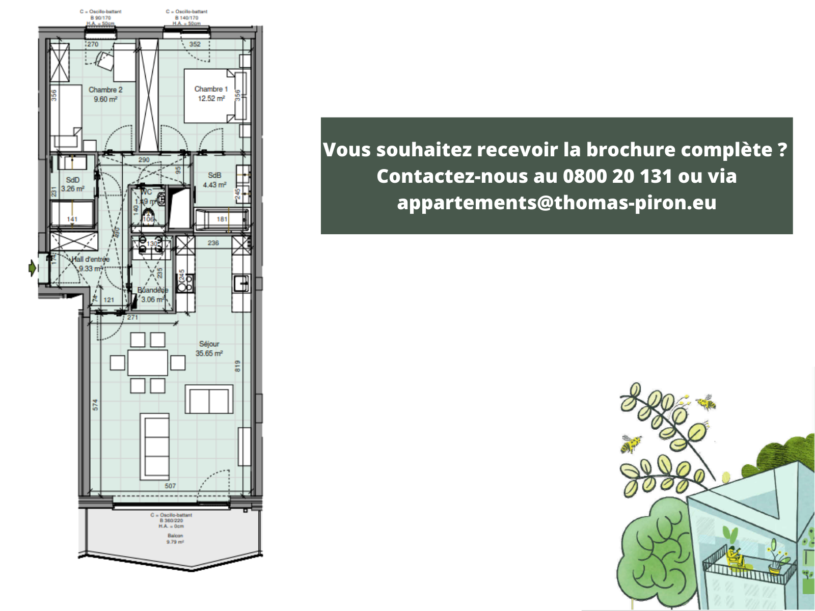 Appartement à vendre à Gembloux 5030 348000.00€ 2 chambres 93.00m² - annonce 555373
