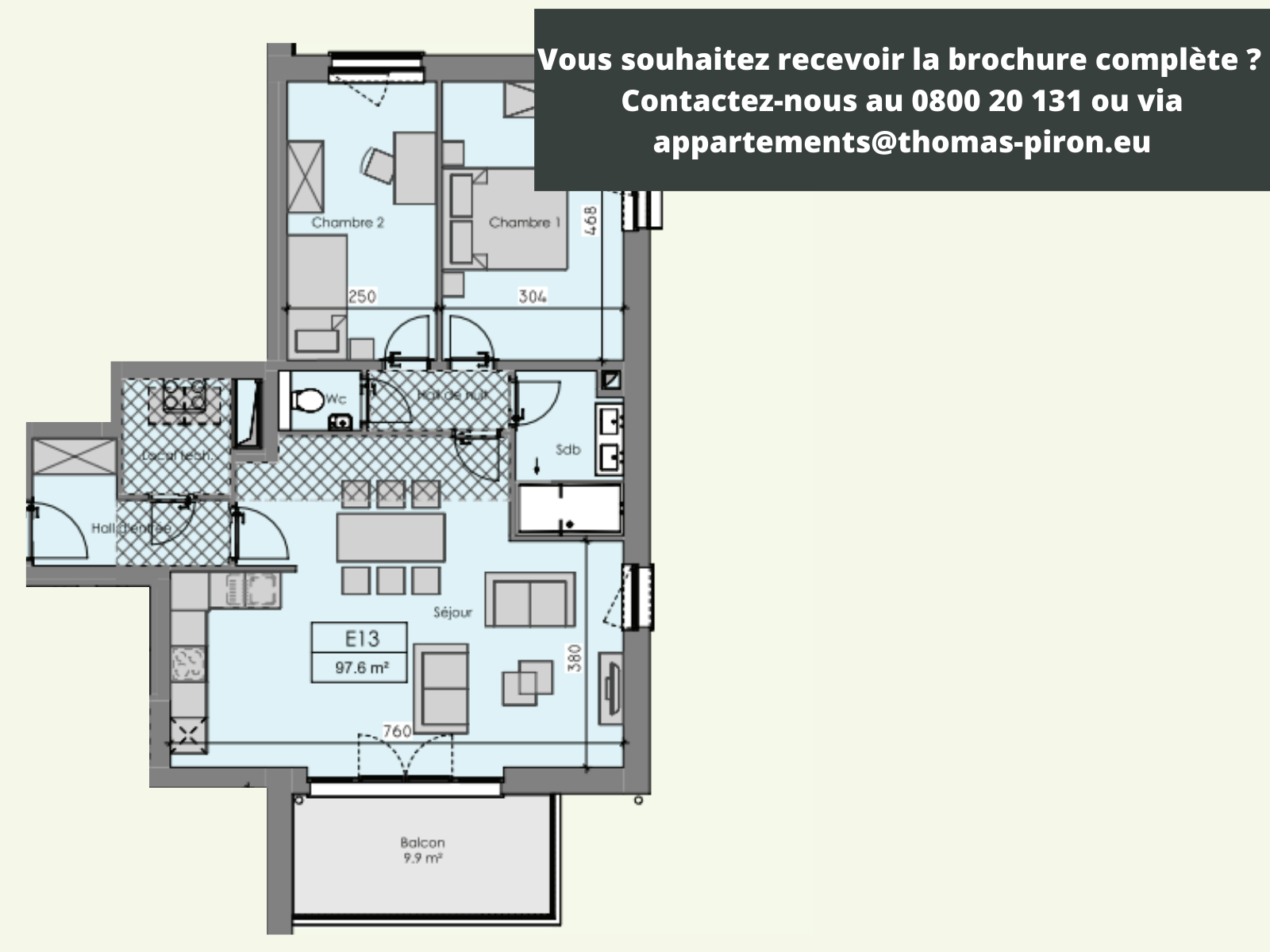 Appartement à vendre à Ciney 5590 330000.00€ 2 chambres 97.60m² - annonce 555650