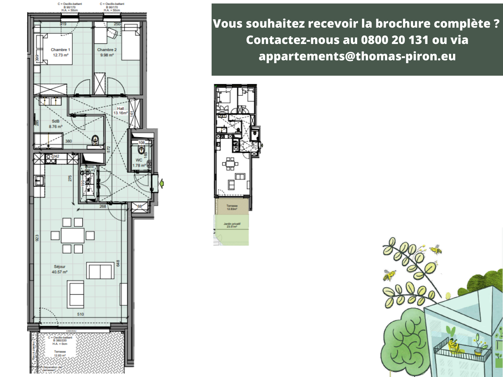 Appartement à vendre à Gembloux 5030 399000.00€ 2 chambres 105.00m² - annonce 555362
