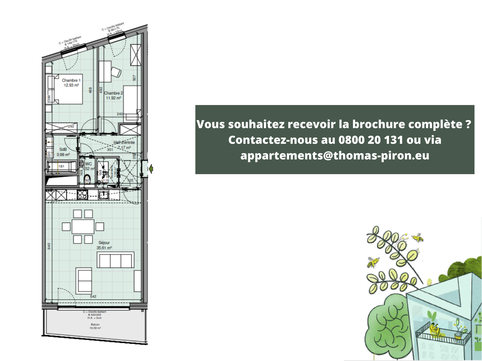 Appartement à vendre à Gembloux 5030 325000.00€ 2 chambres 88.00m² - annonce 555375
