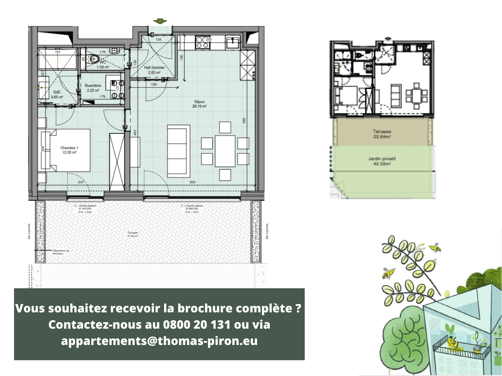 Appartement à vendre à Gembloux 5030 278000.00€ 1 chambres 60.00m² - annonce 555376
