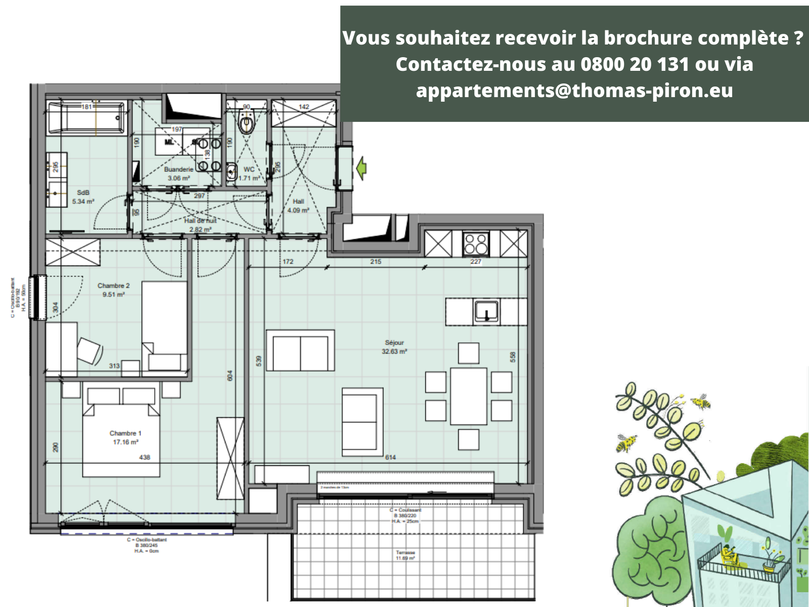 Appartement à vendre à Gembloux 5030 404000.00€ 2 chambres 91.00m² - annonce 555370