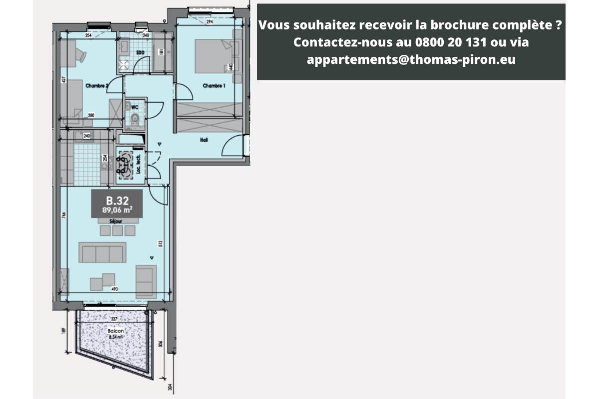 Appartement à vendre à Gembloux 5030 330000.00€ 2 chambres 89.00m² - annonce 601806