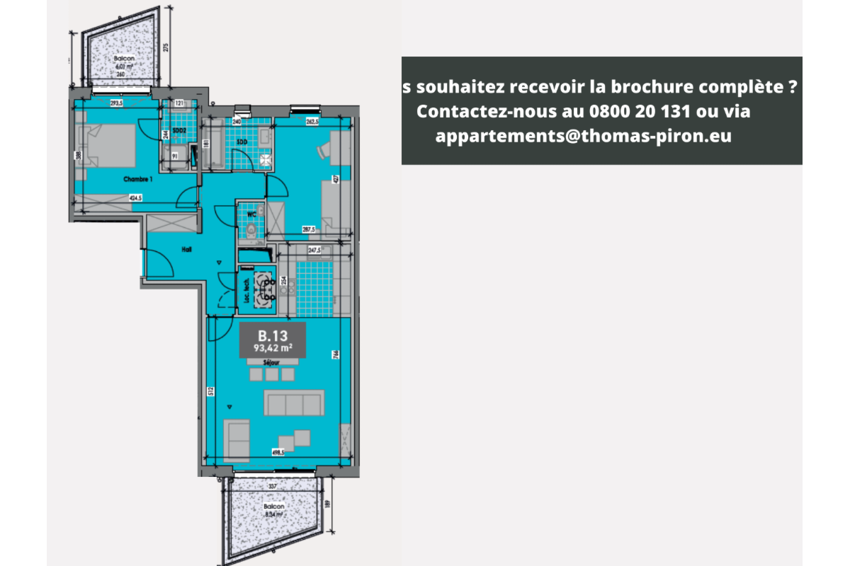 Appartement à vendre à Gembloux 5030 338000.00€ 2 chambres 93.00m² - annonce 601795