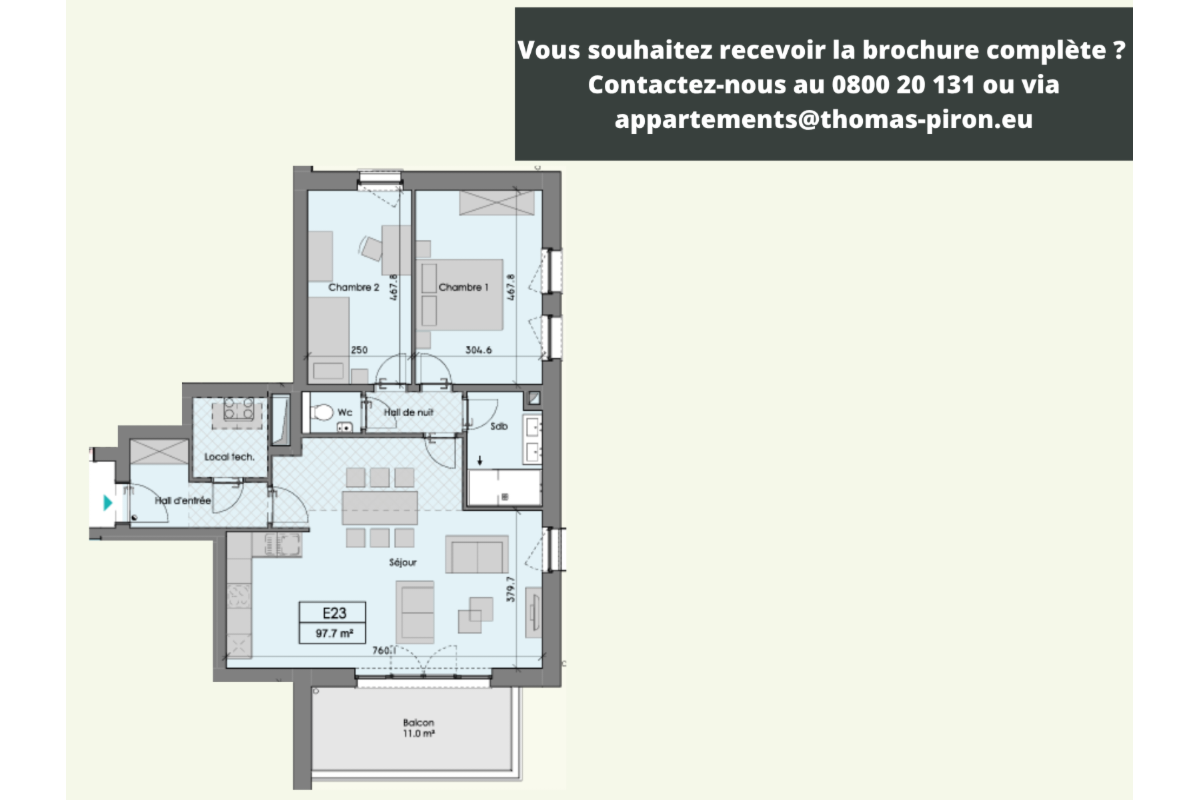 Appartement à vendre à Ciney 5590 340000.00€ 2 chambres 97.70m² - annonce 601889