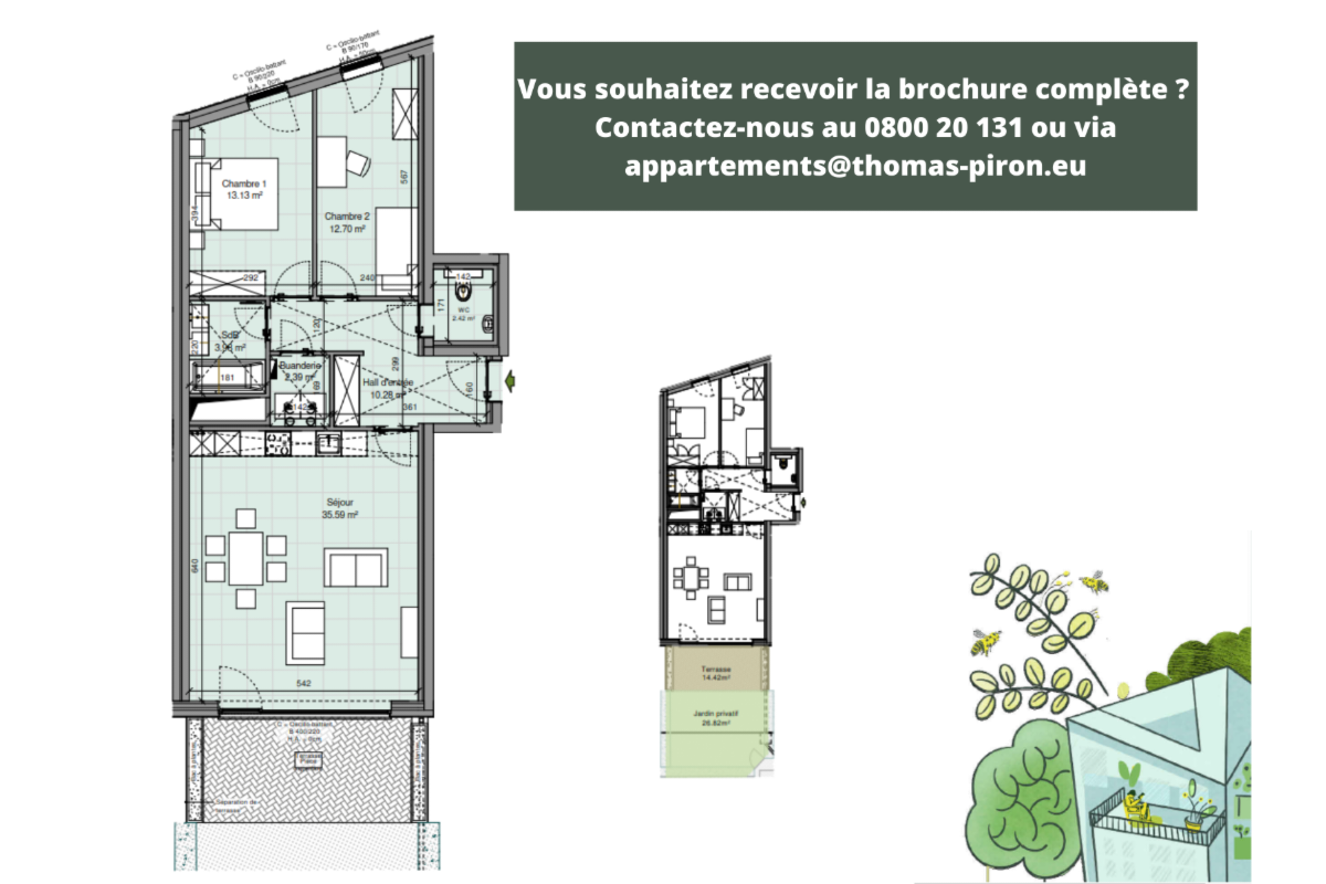 Appartement à vendre à Gembloux 5030 358000.00€ 2 chambres 95.00m² - annonce 601822